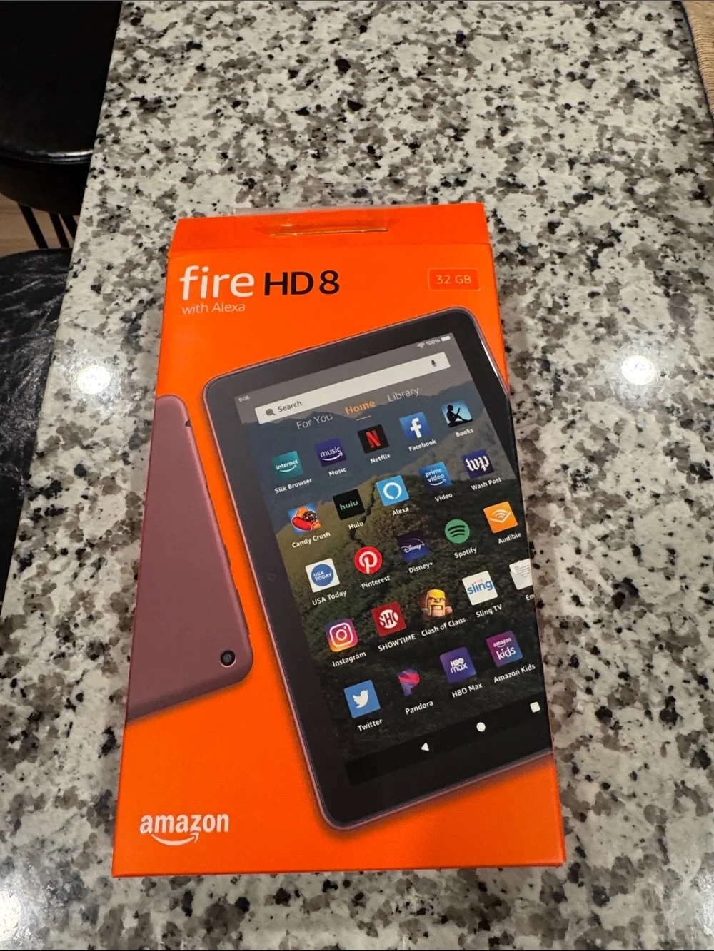 Amazon Fire HD 8 Tablet - Plum Front/Back